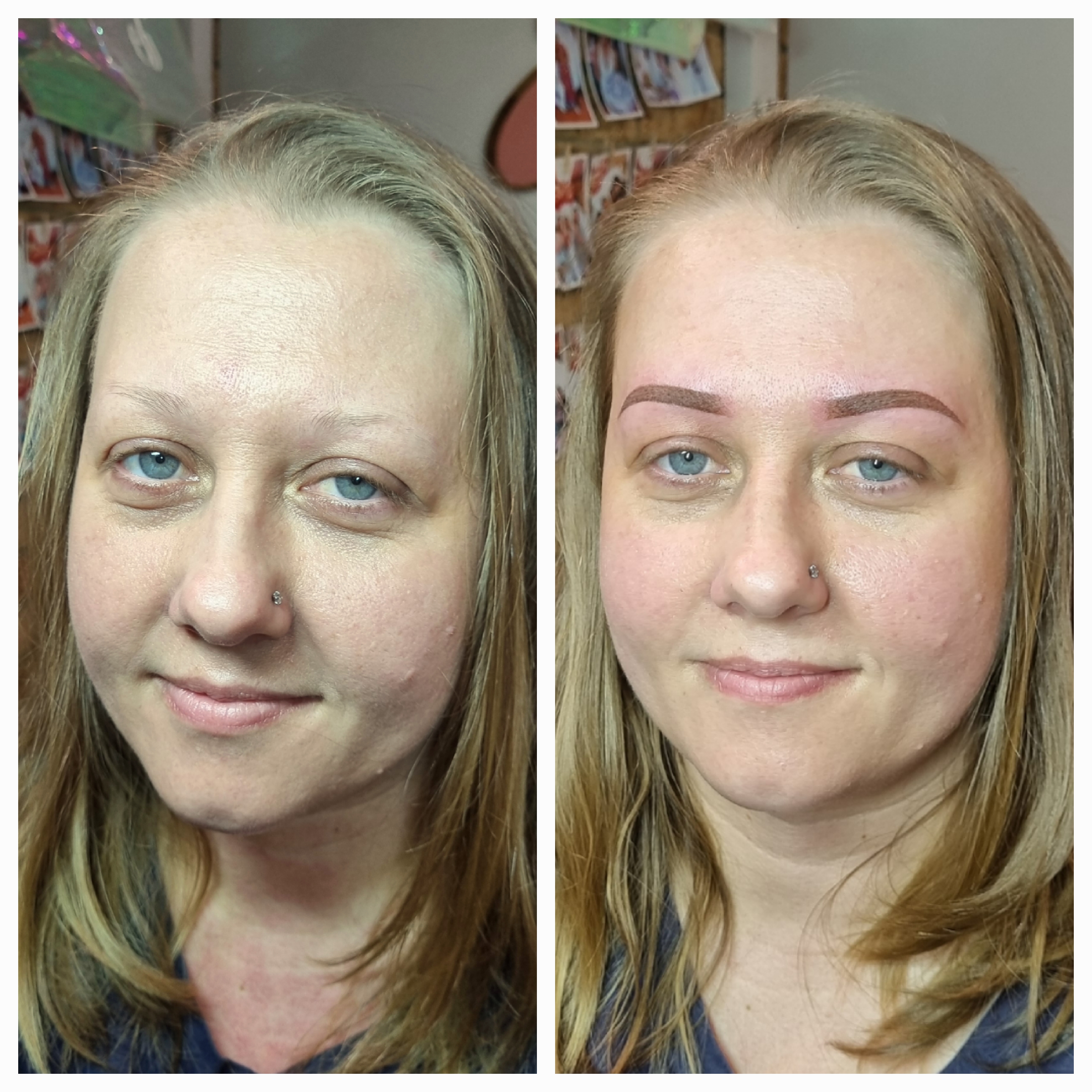 Brow tattoo before and after — Bo